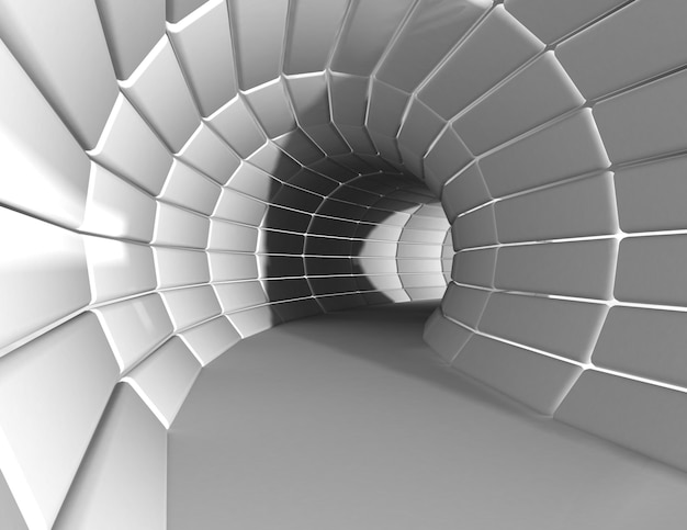 3D futuristische tunnel. 3d illustratie