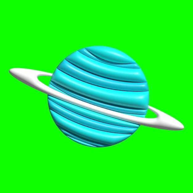 Photo 3d galaxy planet assets with greenscreen background