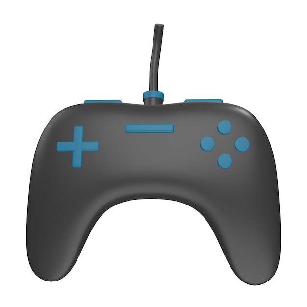 Photo 3d gamepad joystick icon illustration isolated