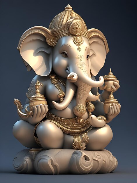 Photo 3d ganesh ai generated