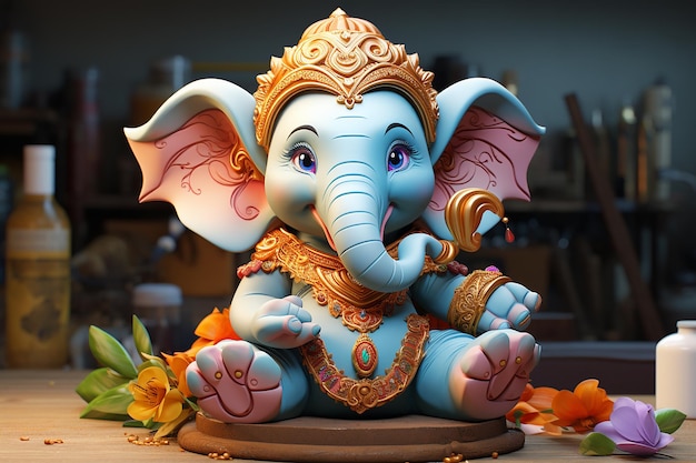 3d Ganesha ganpati stoute