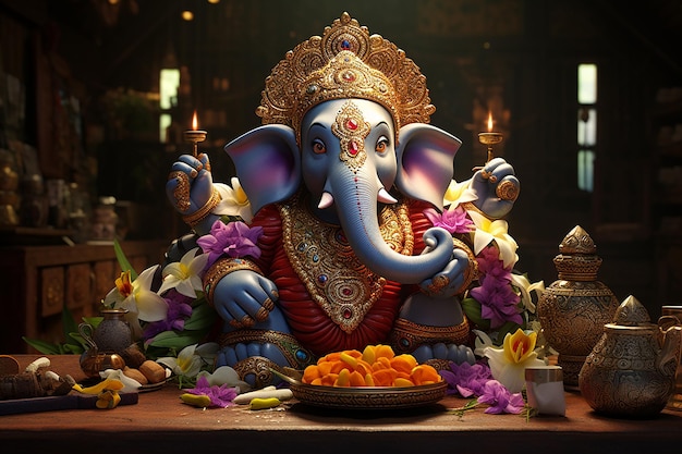 3d Ganesha ganpati stoute