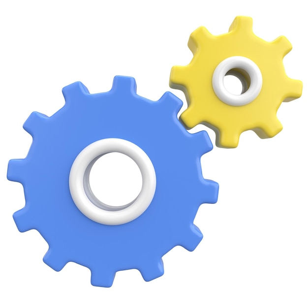 3D gear Setting icon 3D illustration