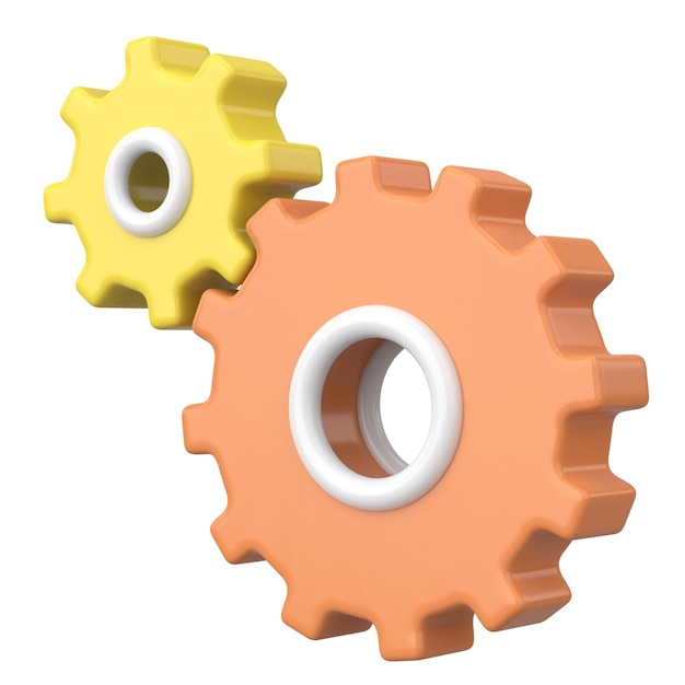 3d gear setting icon 3d illustration