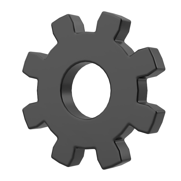 3D gear Setting icon 3D illustration