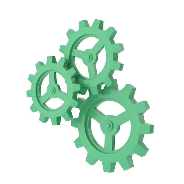 3D gear Setting icon 3D illustration