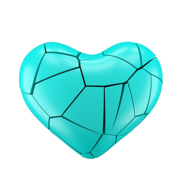 3D gebroken hart 3D illustratie