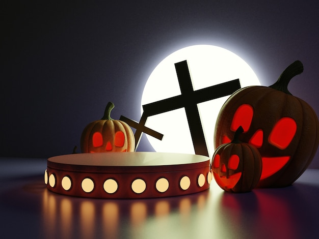 3d geïsoleerde speciale Halloween-productpodiumachtergrond