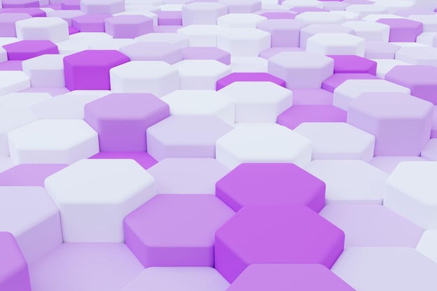 3d Geometric Hexagon colorful background