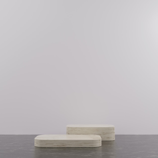 Фото 3d геометрический минималистский мраморный подиум для размещения продукции
