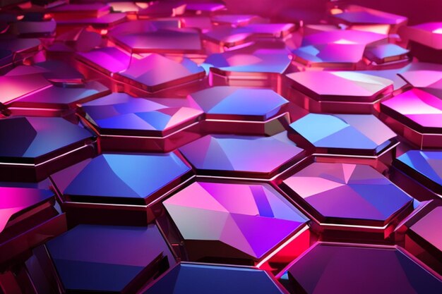 3d geometric shapes in indoors background