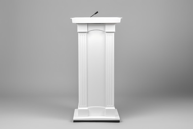 3d geometric white podium for product placement with background made of planes and editable color