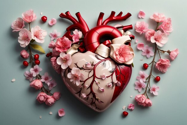 3D-geometrie mooi hart Illustratie Valentijn achtergrond met 3D-harten Valentijnsdag desi