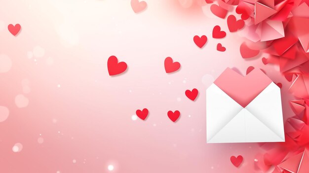 3d geometry beautiful heart illustration valentine background with 3d hearts valentine's day design valentine day concept romantic background for creative banners and web posters