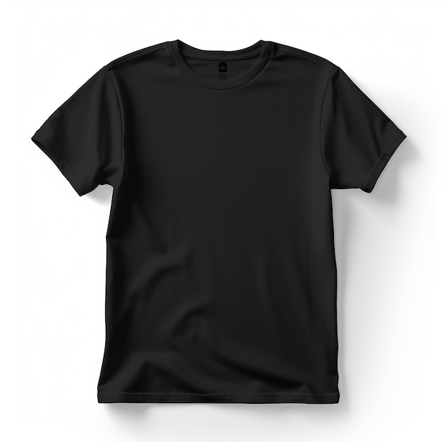 Foto 3d gerenderd zwart t-shirt gedrukt met ontwerp