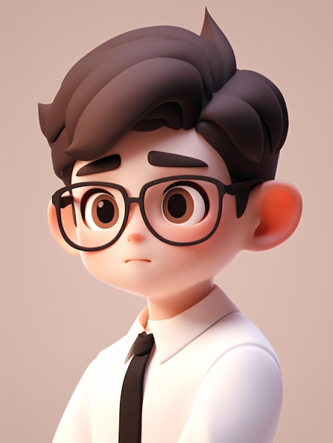3D gerenderde cartoon zakenman avatar