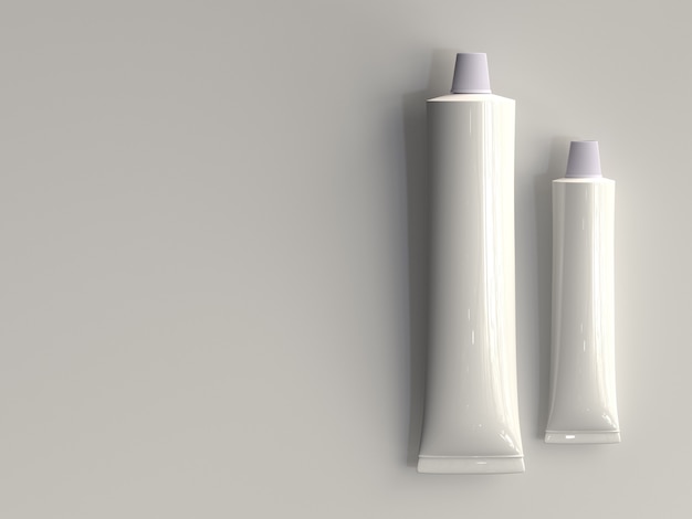 3D-gerenderde cosmetische buis zonder etiket