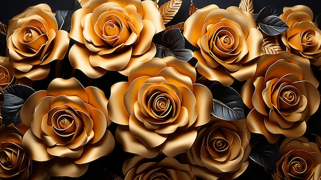 3D-gerenderde foto van bloemen