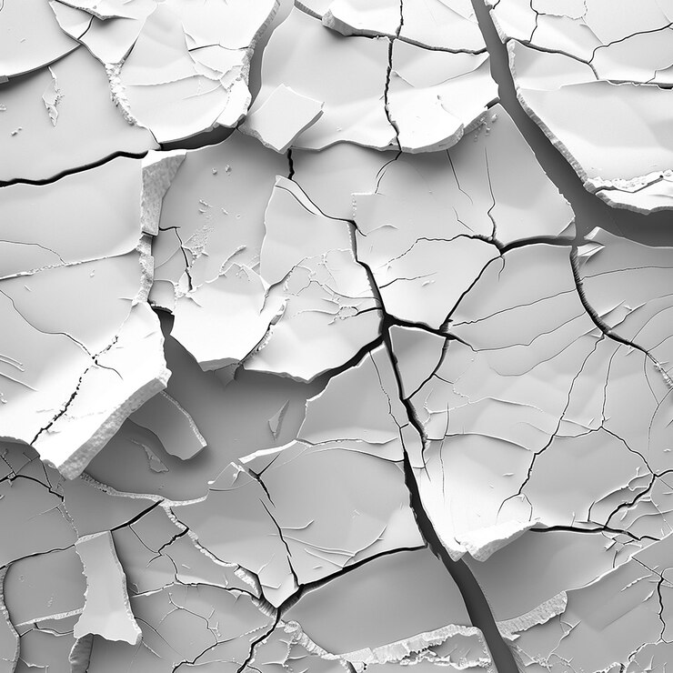 Foto 3d gerenderde foto van gekraakte behang lijkt op een gekraakte telefoon