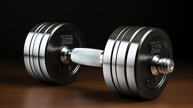 Foto 3d gerenderde foto van gym dumbell