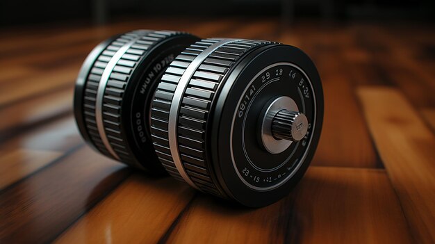 Foto 3d gerenderde foto van gym dumbell