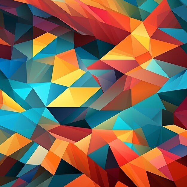 3D gerenderde geometrische gekleurde abstracte gestructureerde achtergrond in neurale patroon