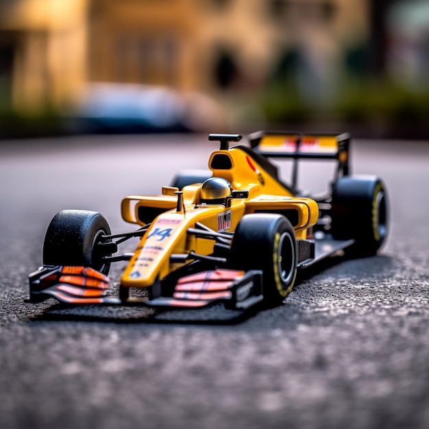 3D-gerenderde mini formule één auto f1