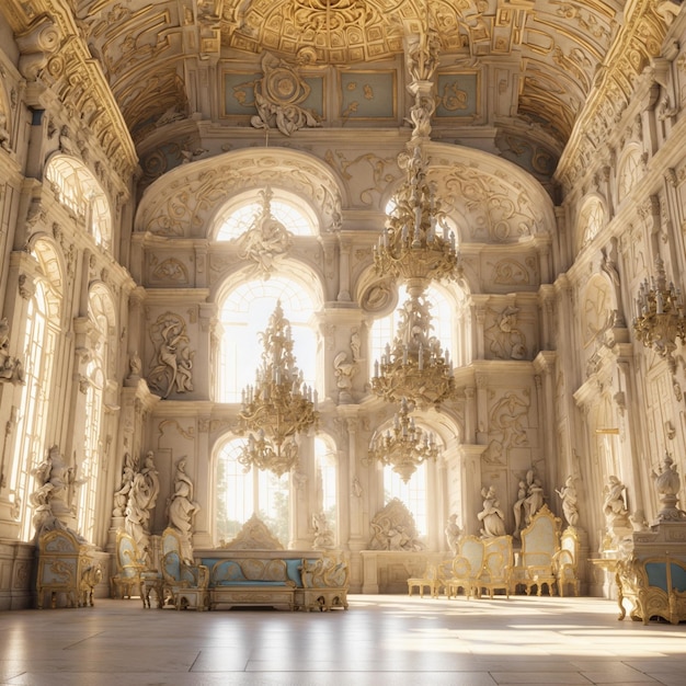 3D-gerenderde Paleis van Versailles