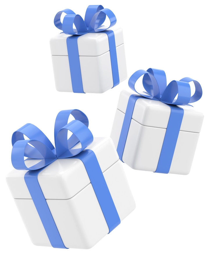 Foto 3d geschenkdoos 3d illustratie