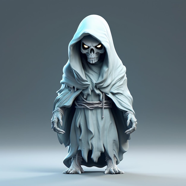 Foto 3d ghost-personageverzameling van spooky