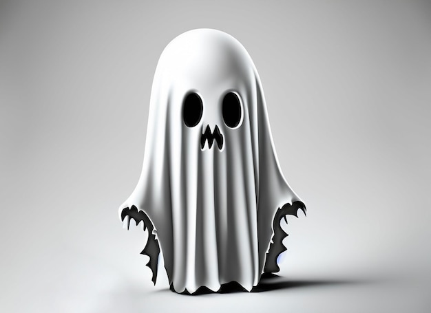 3d ghost on white background