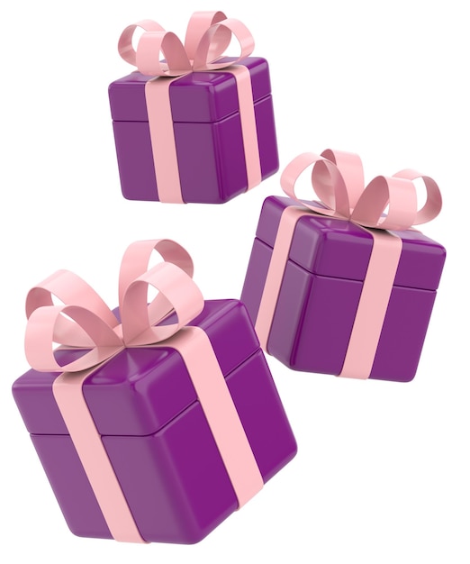 3D gift box 3D illustration