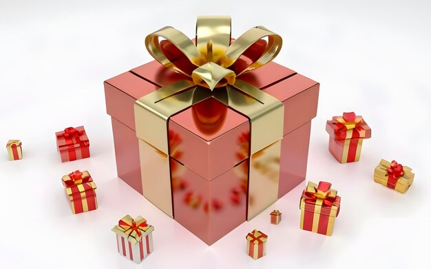 3d gift box rendering ai generated