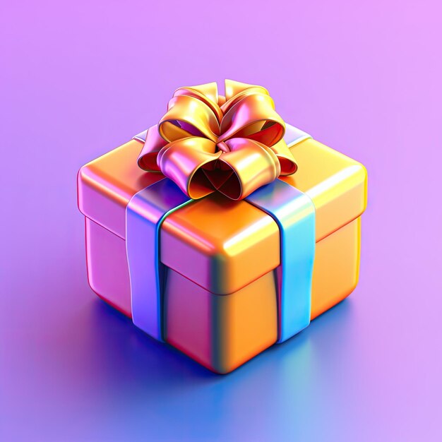 3d gift box rendering ai generated