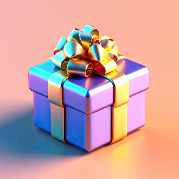 3d gift box rendering ai generated