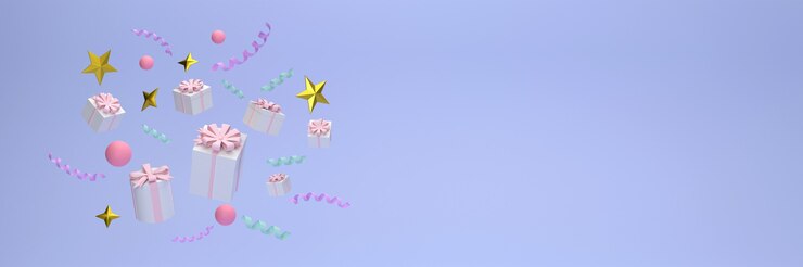 Photo 3d. 선물 상자와 황금 공 파란색 배경에 크리스마스 축 하입니다.