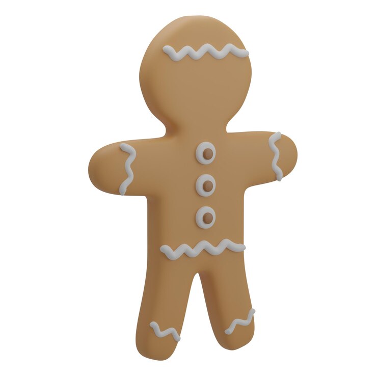 Photo 3d gingerbread illustration