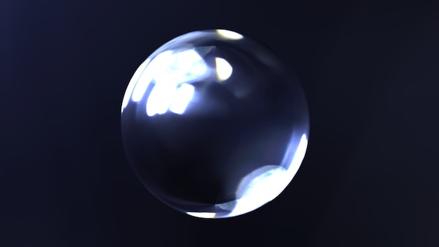 3D glass sphere illustration