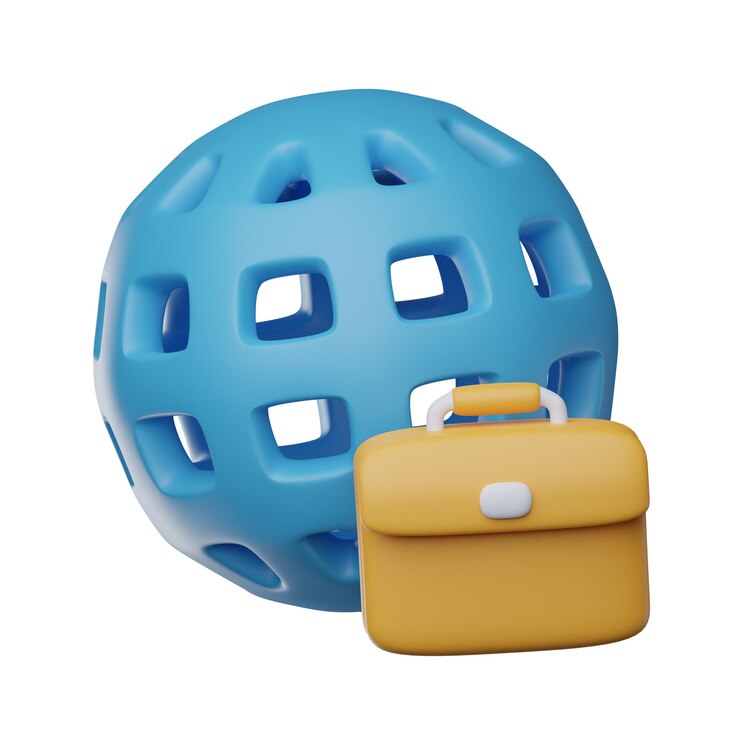 Photo 3d global business illustration