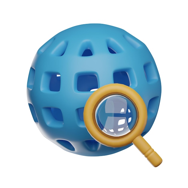 3D Global Search Illustration