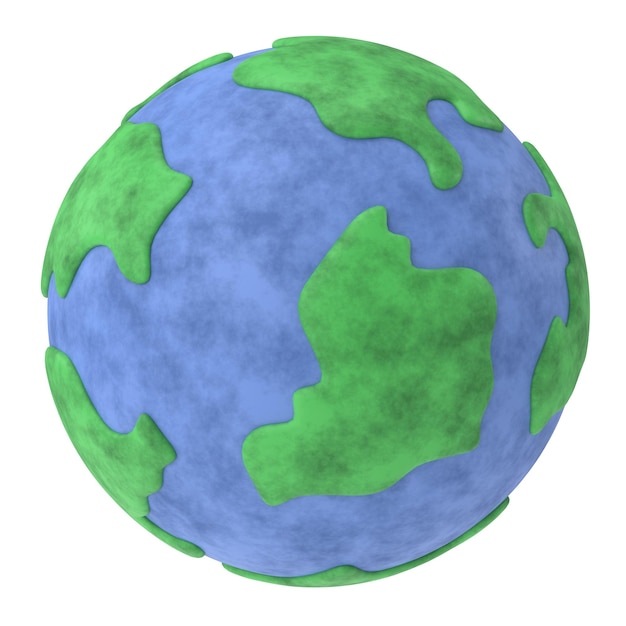 Photo 3d globe the old earth 3d illustration