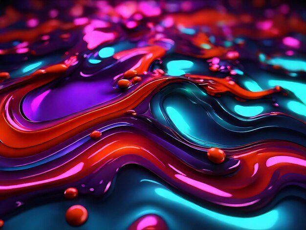 Photo 3d glow fluid background