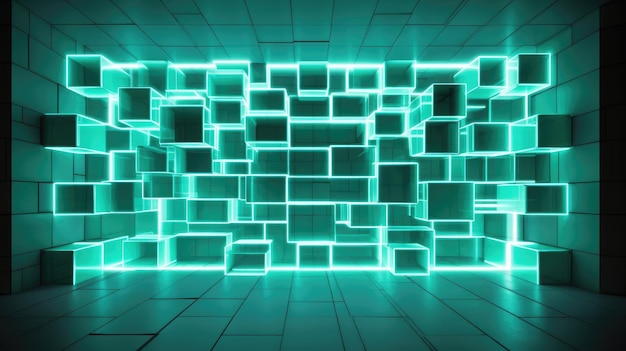 3D Glowing Light Wall