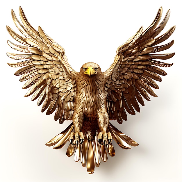 3d gold eagle symbol