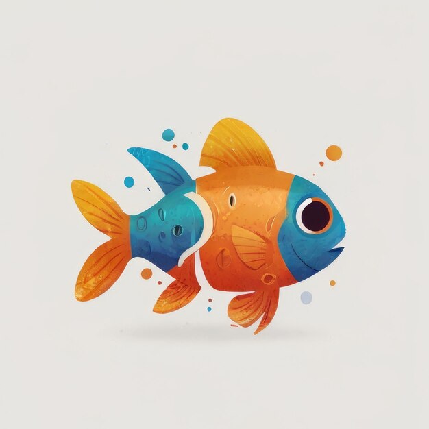 Photo 3d gold fish icon