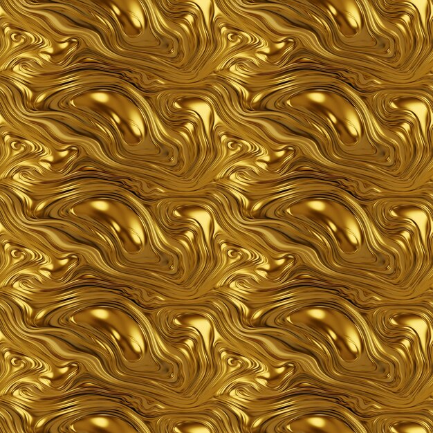 Photo 3d gold liquid pattern