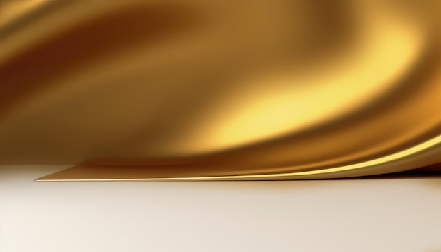 3D Gold Wave Background