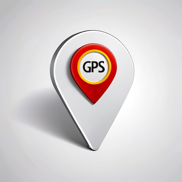 3d gps icon pin marker location map pointers