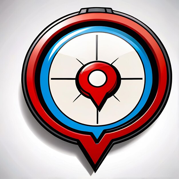 Photo 3d gps icon pin marker location map pointers