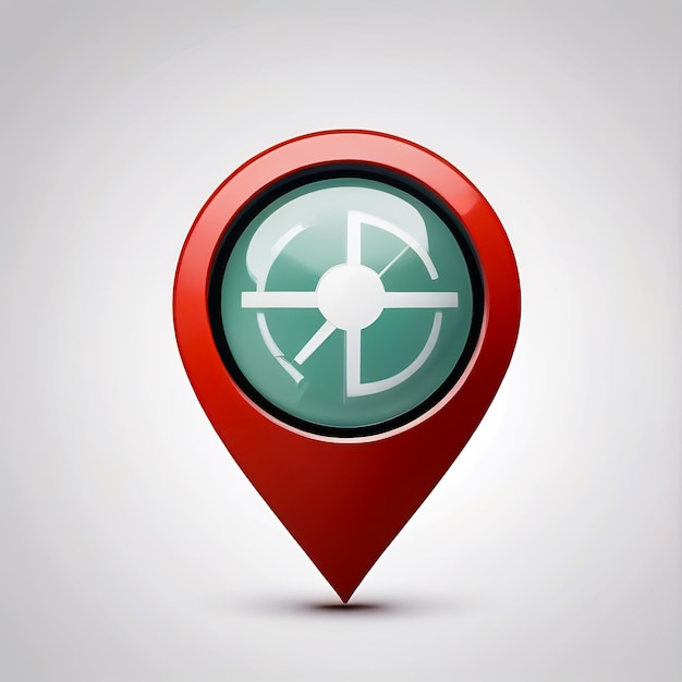3d gps icon pin marker location map pointers